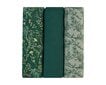 Musliiniliinat KikkaBoo Secret Garden Green, 100x100 cm, 3 kpl hinta ja tiedot | Vauvan hoitoalustat ja tekstiilit | hobbyhall.fi