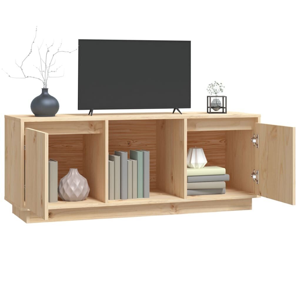 TV-taso 110,5x35x44 cm täysi mänty hinta ja tiedot | TV-tasot | hobbyhall.fi