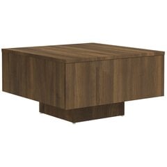 Sohvapöytä ruskea tammi 60x60x31,5 cm tekninen puu hinta ja tiedot | Sohvapöydät | hobbyhall.fi