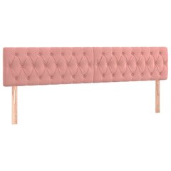 pääty, 2 kpl. pinkki, 100x7x78/88cm, sametti hinta ja tiedot | Sängyt | hobbyhall.fi