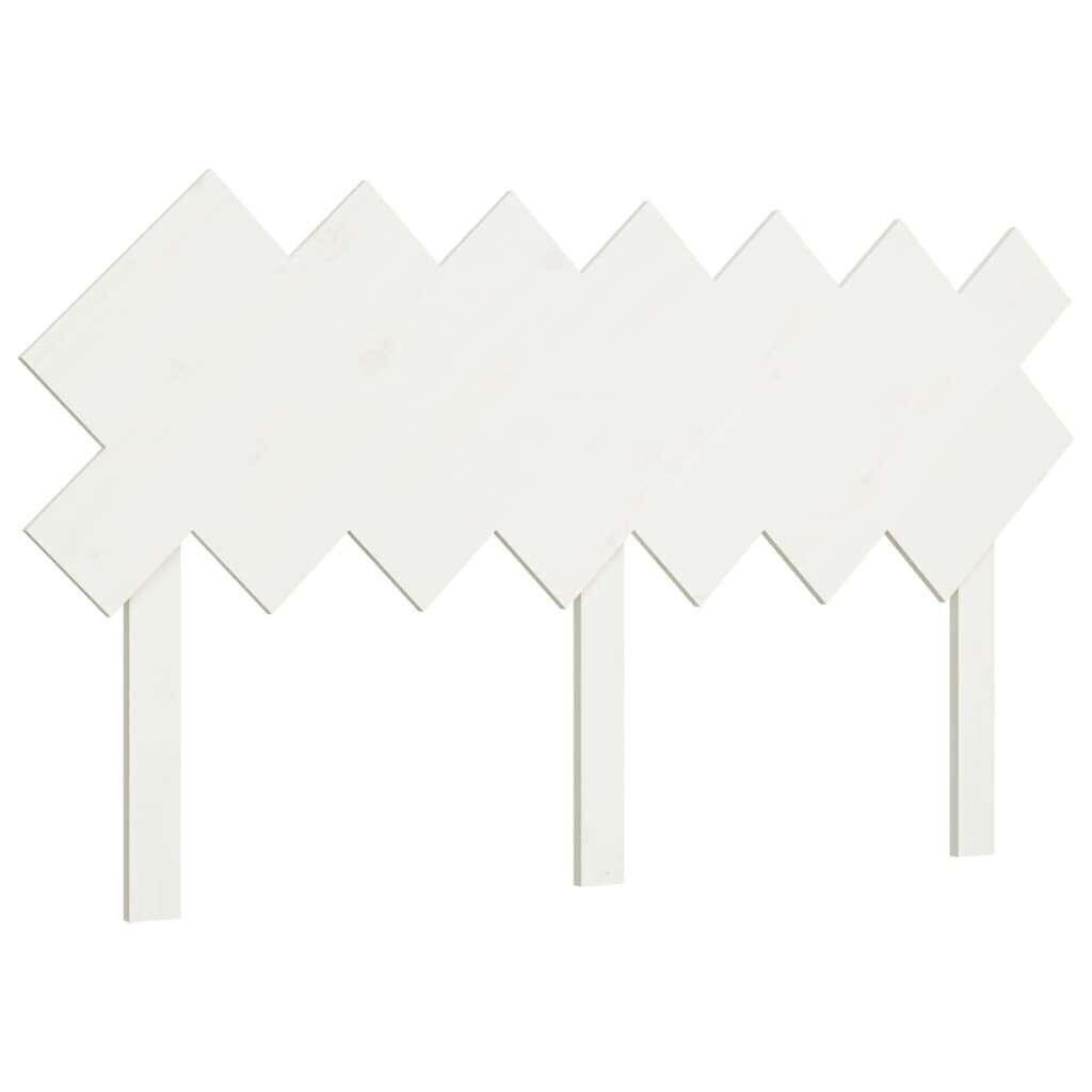 Sängynpääty valkoinen 141x3x80,5 cm täysi mänty hinta ja tiedot | Sängyt | hobbyhall.fi