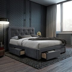 Sänky Glossy, harmaa, 160 x 200 hinta ja tiedot | Home4You Makuuhuone | hobbyhall.fi