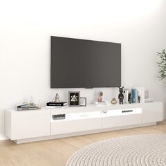 TV-taso LED-valoilla korkeakiilto valkoinen 260x35x40 cm hinta ja tiedot | TV-tasot | hobbyhall.fi