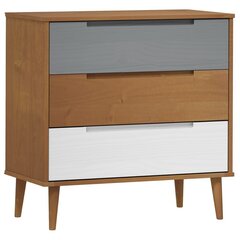 Kaappi MOLDE ruskea 80x40x80 cm täysi mänty hinta ja tiedot | Lipastot | hobbyhall.fi