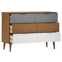 Kaappi MOLDE ruskea 113x40x80 cm täysi mänty hinta ja tiedot | Lipastot | hobbyhall.fi