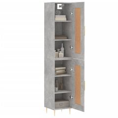 Kaappi betoninharmaa 34,5x34x180 cm tekninen puu hinta ja tiedot | Lipastot | hobbyhall.fi