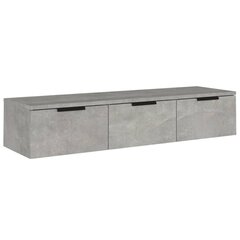 Seinäkaappi betoninharmaa 102x30x20 cm tekninen puu hinta ja tiedot | Olohuoneen kaapit ja lipastot | hobbyhall.fi