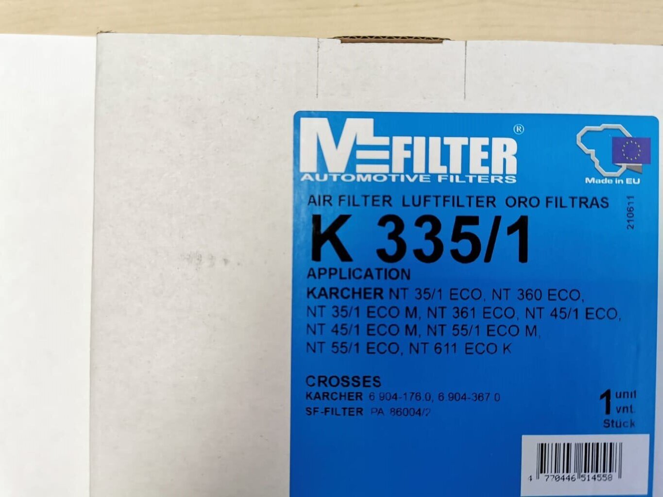 MFILTER-suodatin K335 / 1 Kärcher-pumpuille 35/1, 361 Eco, 45.1; 55/1 hinta ja tiedot | Pölynimureiden lisätarvikkeet | hobbyhall.fi