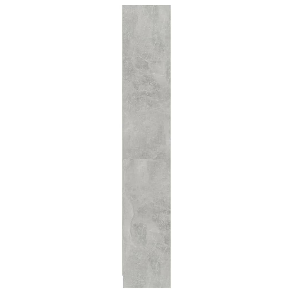 4-tasoinen kirjahylly betoninharmaa 80x24x142 cm lastulevy hinta ja tiedot | Hyllyt | hobbyhall.fi