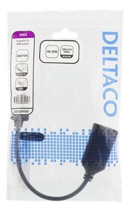 Deltaco DP-HDMI32, DisplayPort, HDMI, 0,1 m hinta ja tiedot | Adapterit | hobbyhall.fi