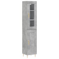 Kaappi betoninharmaa 34,5x34x180 cm tekninen puu hinta ja tiedot | Lipastot | hobbyhall.fi