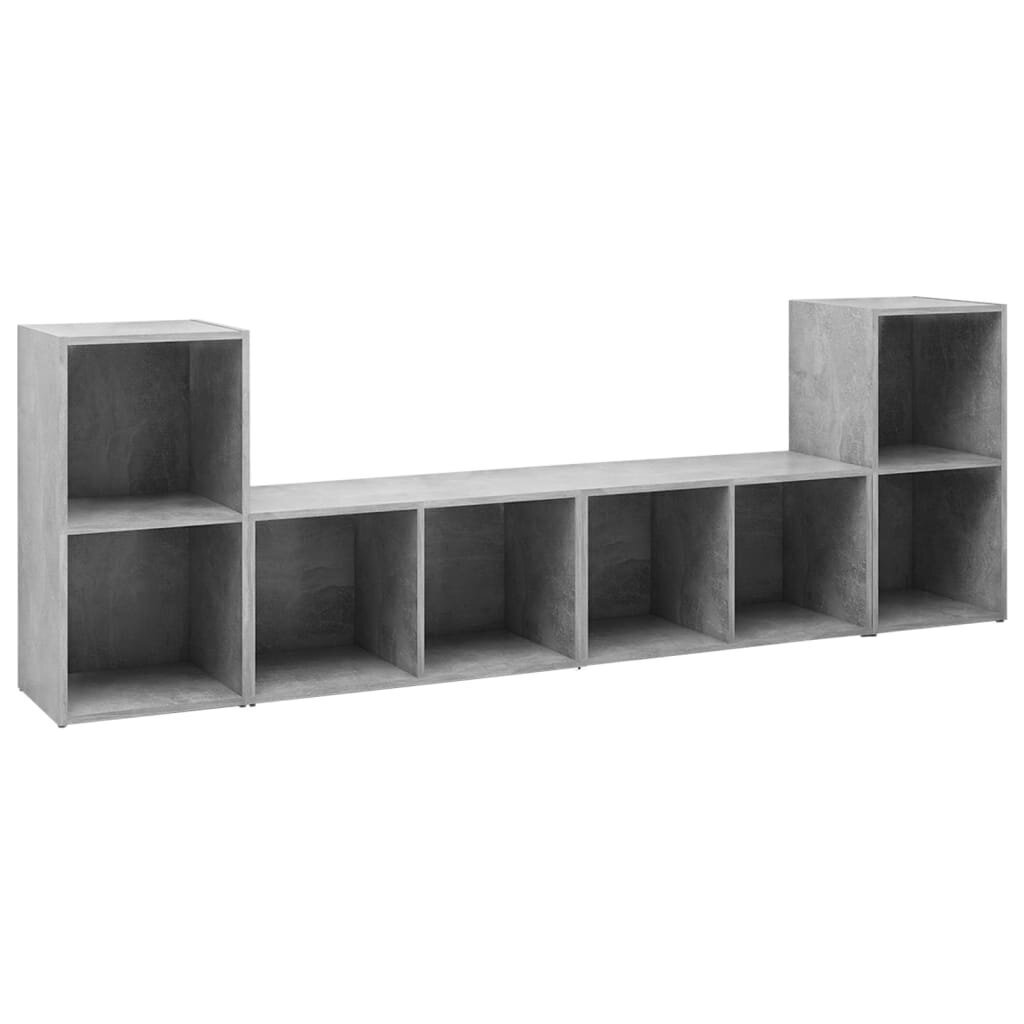 TV-tasot 4 kpl betoninharmaa 72x35x36,5 cm lastulevy hinta ja tiedot | TV-tasot | hobbyhall.fi