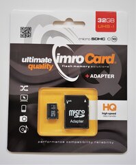 Imro MicroSDHC, 32 GB hinta ja tiedot | Kameran muistikortit | hobbyhall.fi