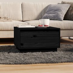 Sohvapöytä musta 55x56x32 cm täysi mänty hinta ja tiedot | Sohvapöydät | hobbyhall.fi