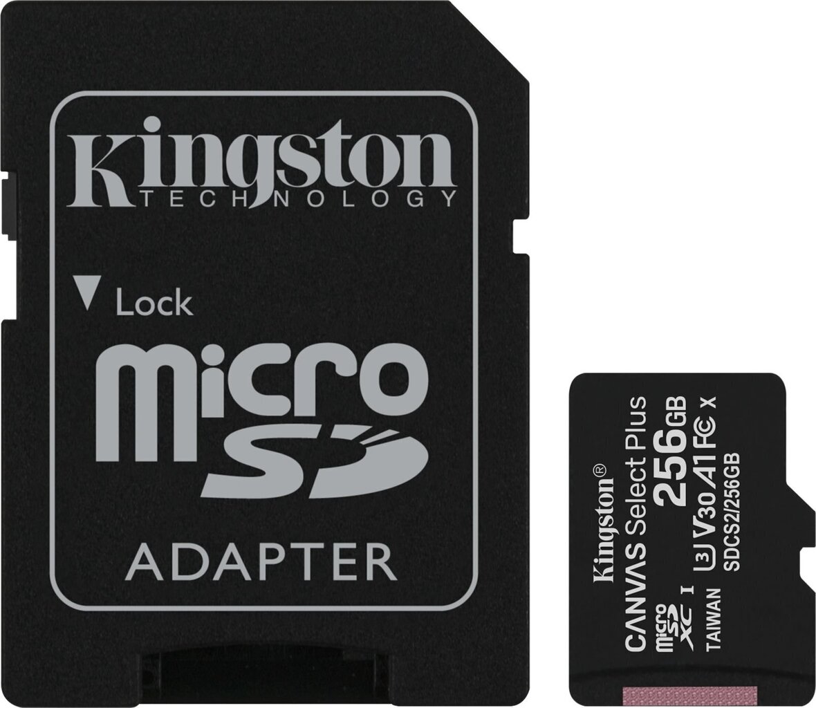 Kingston Canvas Select Plus UHS-I 256 GB hinta ja tiedot | Kameran muistikortit | hobbyhall.fi