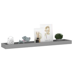 Loggia seinähyllyt 4 kpl harmaa 80x15x4 cm MDF hinta ja tiedot | Hyllyt | hobbyhall.fi