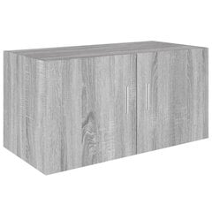 Seinäkaappi, harmaa tammi, 80x39x40cm, puuta hinta ja tiedot | Hyllyt | hobbyhall.fi