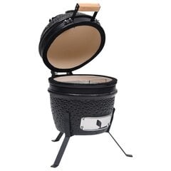 Kamado 2-in-1 grilli/savustin keramiikka 56 cm musta hinta ja tiedot | Grillit | hobbyhall.fi