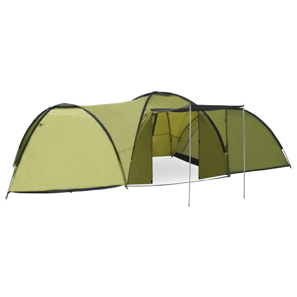 Retkeilyteltta iglu 650x240x190cm 8 henkilöä vihreä hinta ja tiedot | Teltat | hobbyhall.fi