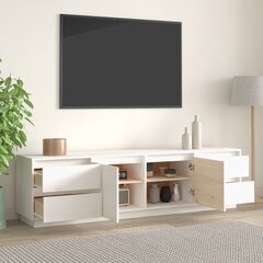 TV-taso valkoinen 176x37x47,5 cm täysi mänty hinta ja tiedot | TV-tasot | hobbyhall.fi