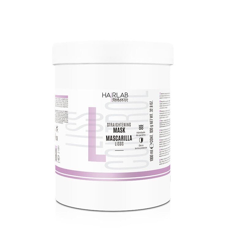 SALERM HAIRLAB LISS CONTROL STRAIGHTENING hiusten suoristusnaamio - 1000ml - LARGE + PUMP! !!!! hinta ja tiedot | Hoitoaineet | hobbyhall.fi