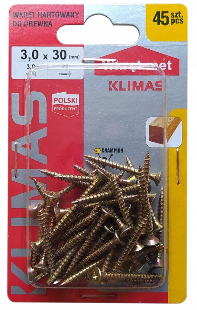 Karkaistut puuruuvit 3,0x30 mm 45 kpl hinta ja tiedot | Käsityökalut | hobbyhall.fi