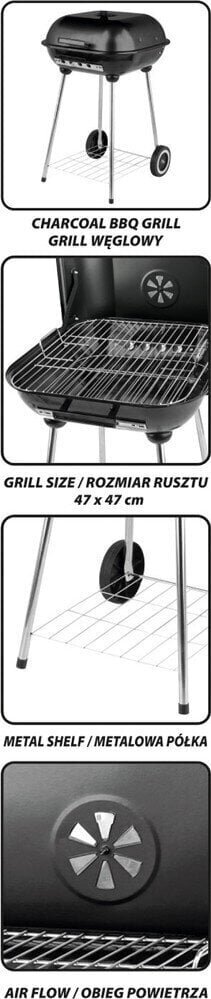 Lund Grill hiiligrilli kannella, 40x45 cm (99580) hinta ja tiedot | Grillit | hobbyhall.fi