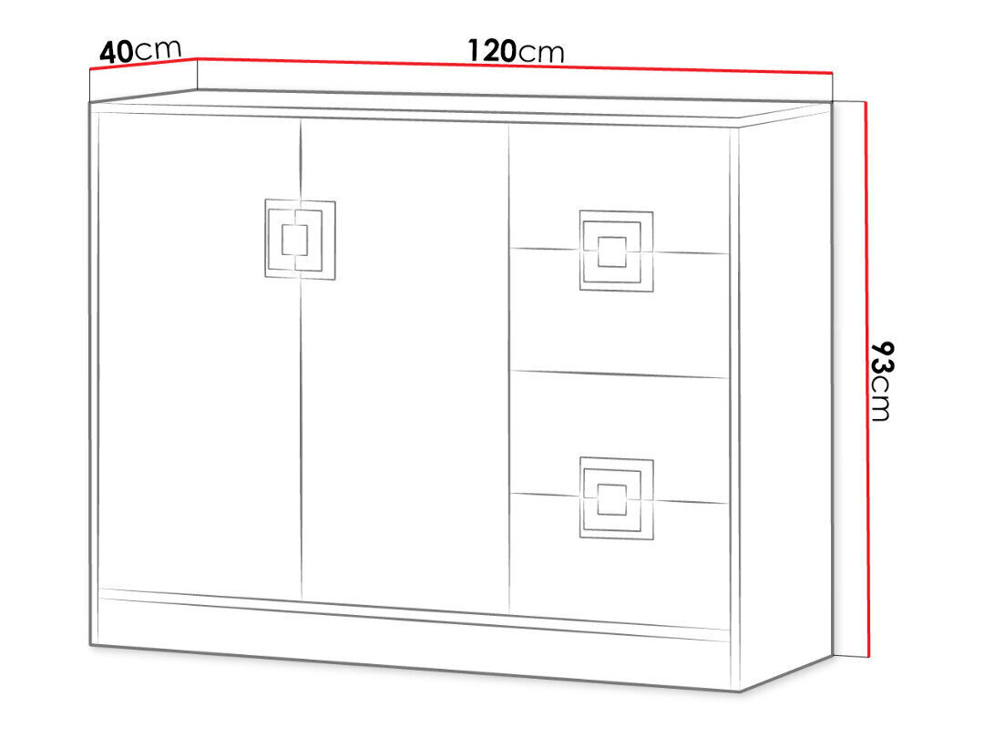 Lipasto Nico 120 cm hinta ja tiedot | Lipastot | hobbyhall.fi