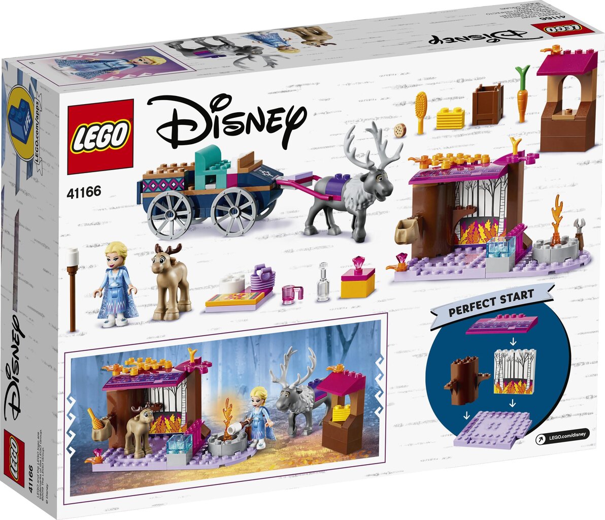 41166 LEGO® Disney Frozen Elsan vankkuriseikkailu hinta ja tiedot | LEGOT ja rakennuslelut | hobbyhall.fi