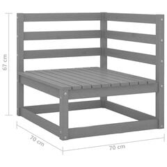 11-osainen Puutarhasohvasarja tyynyillä harmaa täysi mänty hinta ja tiedot | Puutarhakalusteet | hobbyhall.fi