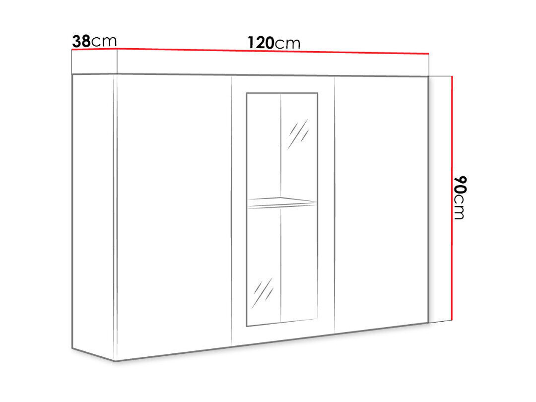 Lipasto Vigo + LED-valaistus hinta ja tiedot | Lipastot | hobbyhall.fi