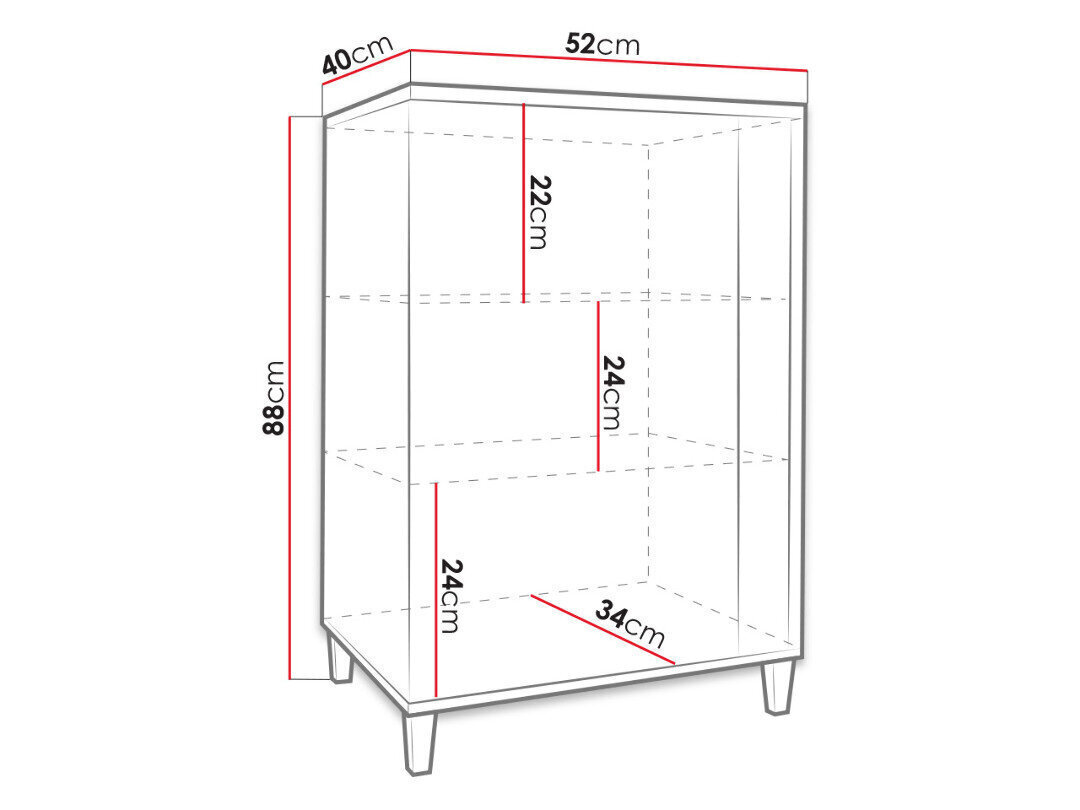 Lipasto Marco 50 cm hinta ja tiedot | Lipastot | hobbyhall.fi