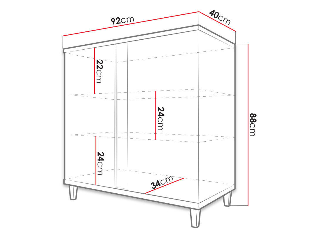 Lipasto Marco 90 cm hinta ja tiedot | Lipastot | hobbyhall.fi