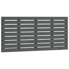 Sängynpääty seinälle harmaa 126x3x63 cm täysi mänty hinta ja tiedot | Sängyt | hobbyhall.fi