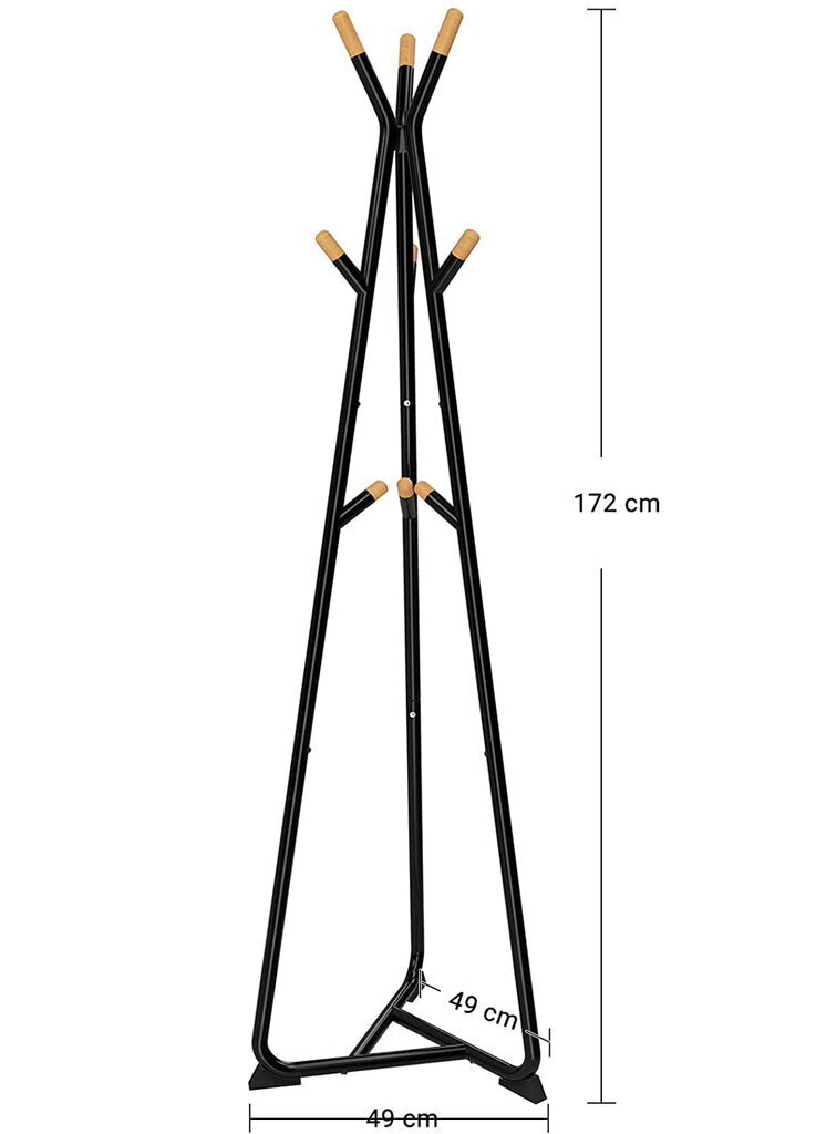 Naulakko RCR15BY, ruskea/musta hinta ja tiedot | Naulakot | hobbyhall.fi