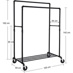 Vaateteline HSR60B, musta hinta ja tiedot | Naulakot | hobbyhall.fi