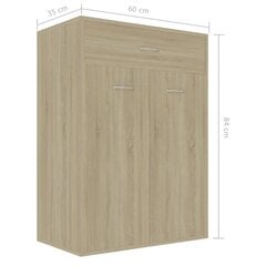 Kenkäkaappi Sonoma-tammi 60x35x84 cm lastulevy hinta ja tiedot | Kenkäkaapit ja -hyllyt | hobbyhall.fi