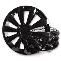 4× Jestic 14" hubcap Musta hinta ja tiedot | Pölykapselit | hobbyhall.fi