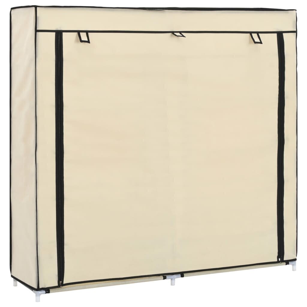 Kenkäkaappi suojalla kerma 115x28x110 cm kangas hinta ja tiedot | Kenkäkaapit ja -hyllyt | hobbyhall.fi