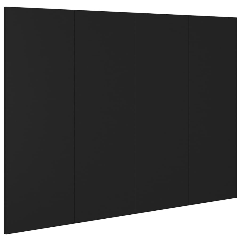 Sängynpääty musta 120x1,5x80 cm tekninen puu hinta ja tiedot | Sängyt | hobbyhall.fi