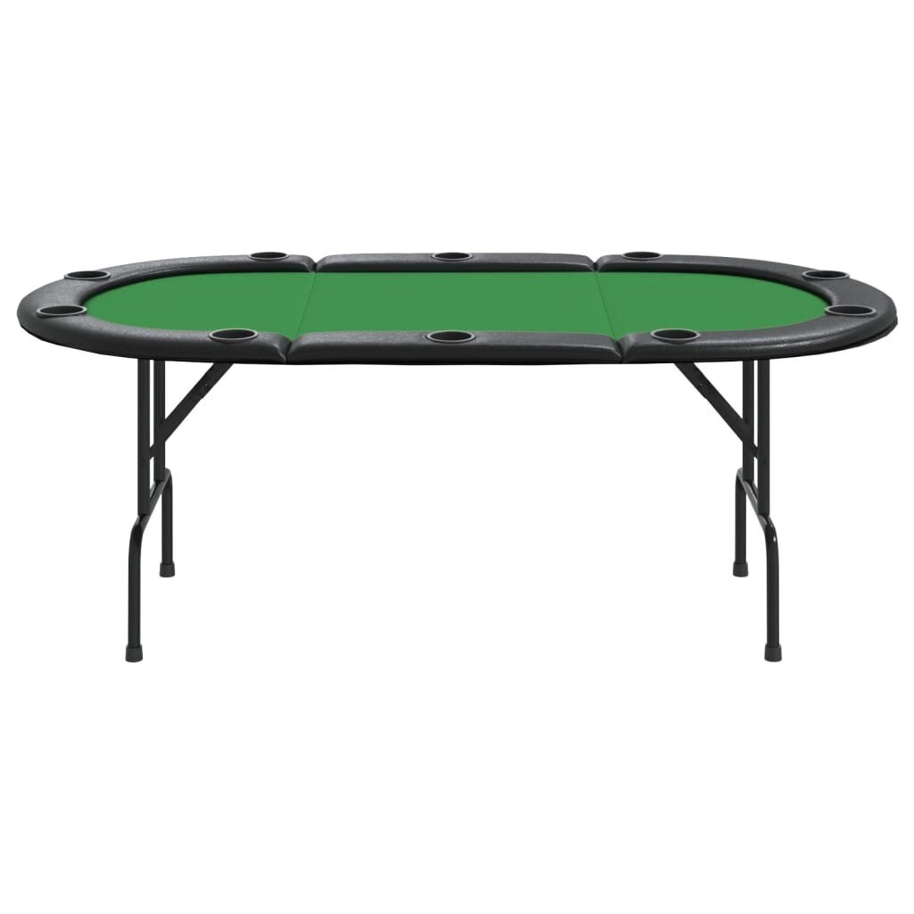 10 pelaajan kokoontaittuva pokeripöytätaso vihreä 206x106x75 cm hinta ja tiedot | Korttipelit, pokeri | hobbyhall.fi