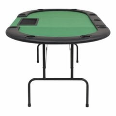 Kokoontaitettava pokeripöytä 9 pelaajalle soikea vihreä hinta ja tiedot | Korttipelit, pokeri | hobbyhall.fi