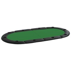 10 pelaajan kokoontaittuva pokeripöytätaso vihreä 208x106x3 cm hinta ja tiedot | Korttipelit, pokeri | hobbyhall.fi