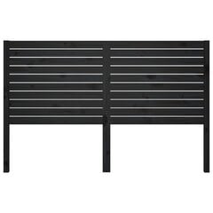 Sängynpääty musta 126x4x100 cm täysi mänty hinta ja tiedot | Sängyt | hobbyhall.fi