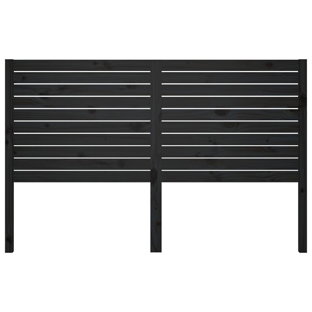 Sängynpääty musta 126x4x100 cm täysi mänty hinta ja tiedot | Sängyt | hobbyhall.fi