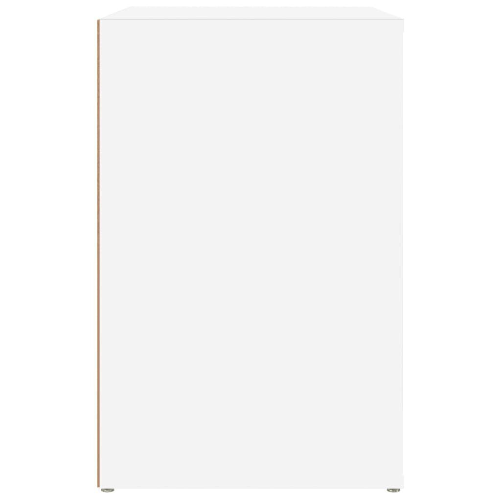 Kenkäkaappi valkoinen 130x35x54 cm tekninen puu hinta ja tiedot | Kenkäkaapit ja -hyllyt | hobbyhall.fi