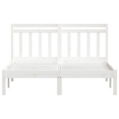 Sängynrunko valkoinen täysi mänty 140x190 cm hinta ja tiedot | Sängyt | hobbyhall.fi