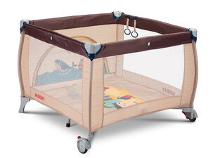 Caretero Manege Travel Bed Holiday, Brown hinta ja tiedot | Matkasängyt | hobbyhall.fi