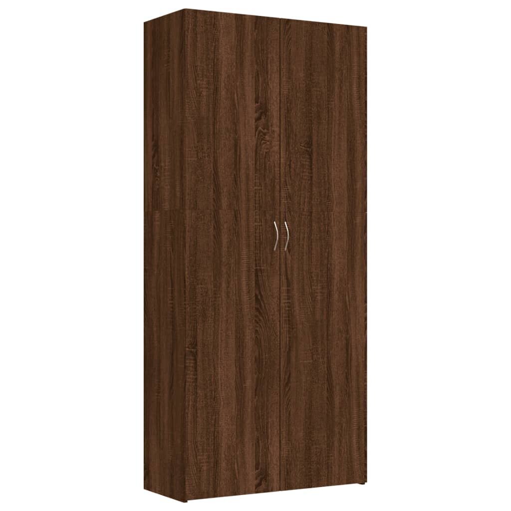 Kenkäkaappi ruskea tammi 80x35,5x180 cm tekninen puu hinta ja tiedot | Kenkäkaapit ja -hyllyt | hobbyhall.fi