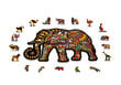 Puinen palapeli ainutlaatuisilla elementeillä "Magic Elephant" 250 pcs / Wooden Jigsaw Puzzles Wooden.city hinta ja tiedot | Palapelit | hobbyhall.fi